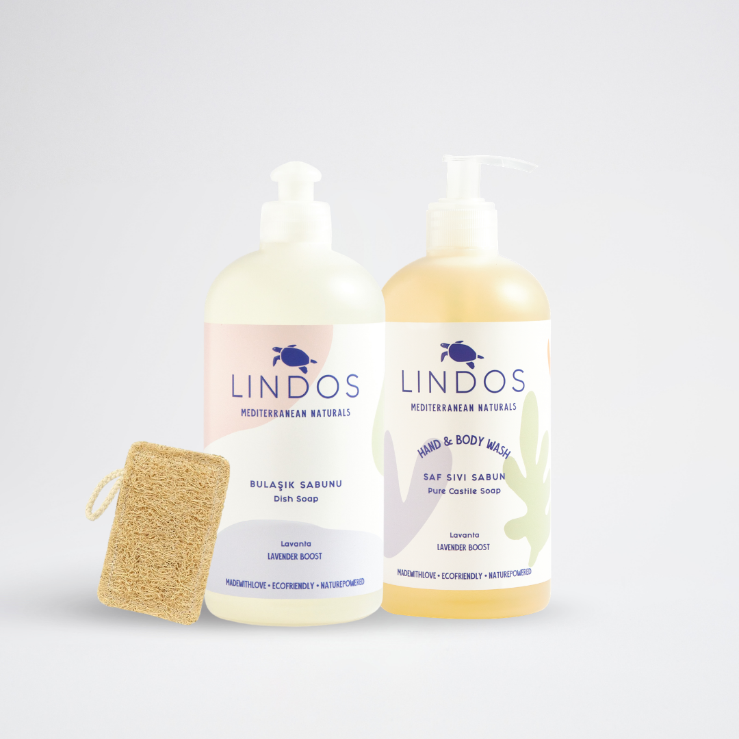 The Clean Touch Set - Elde Bulaşık Deterjanı, Sıvı Kastil Sabunu ve Kabak Lifi