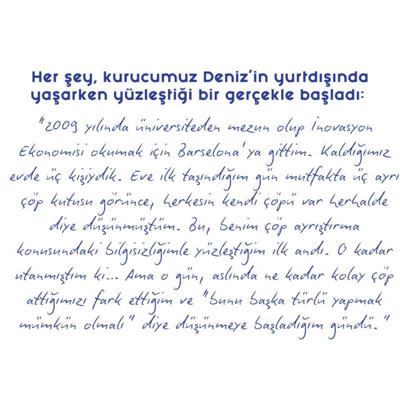 her şey kurucumuz deniz'in yurtdışında yaşarken yüzleştiği bir gerçekle başladı