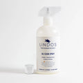 Lindos Naturals Boş Sprey Şişe & Ölçü Kapağı Seti 600ml – Refill konsantre temizleyici ile yeniden kullanım için cam sprey şişe ve dozaj aksesuarı