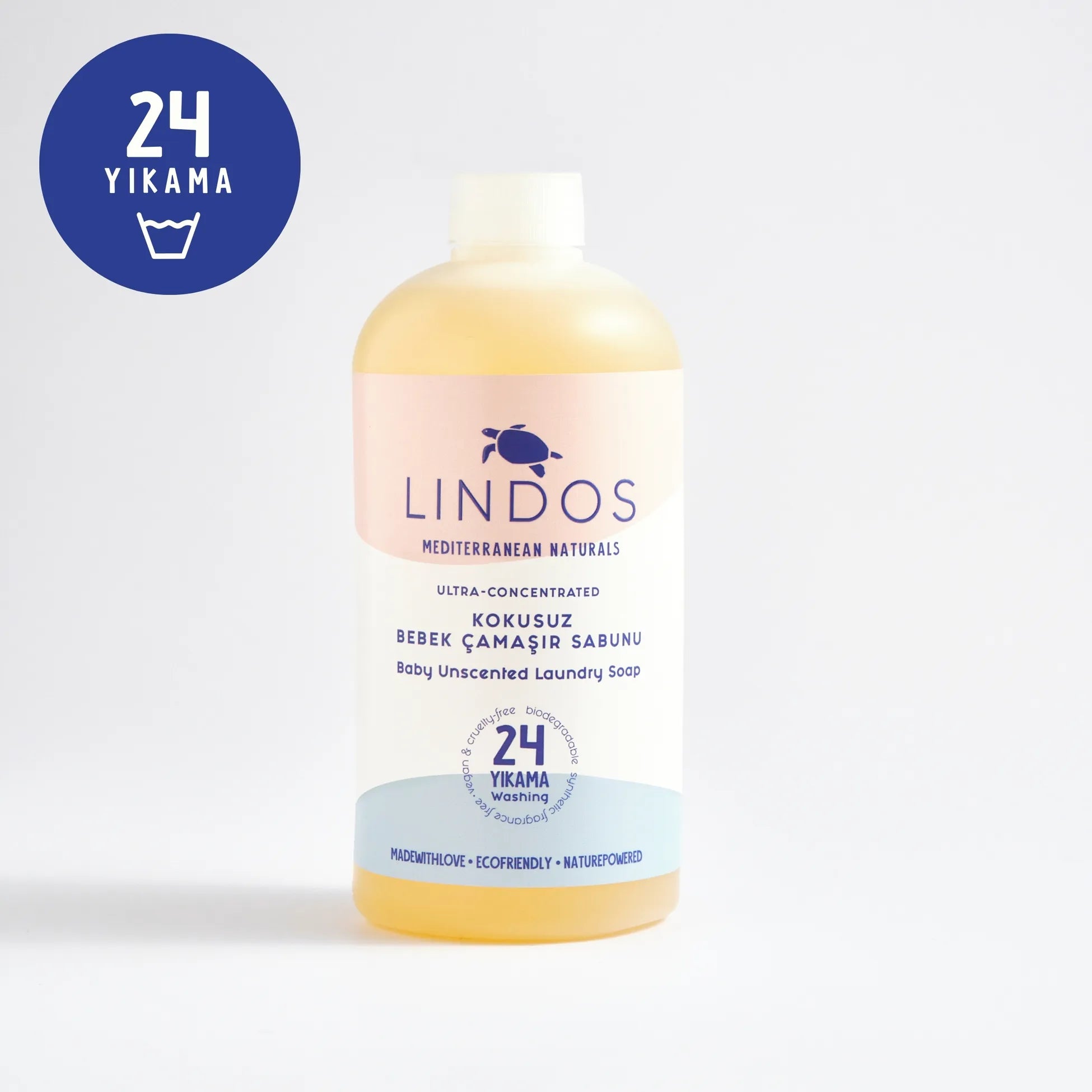 Doğal Bebek Çamaşır Deterjanı Bitkisel Sabun - Parfümsüz 600 ml