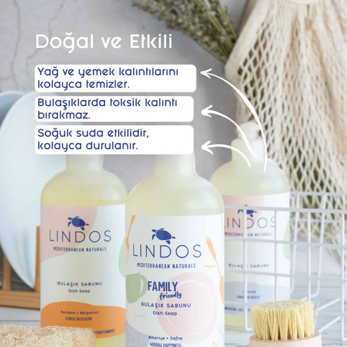 Doğal Elde Bulaşık Deterjanı Bitkisel Sabun - Biberiye & Defne 5 lt