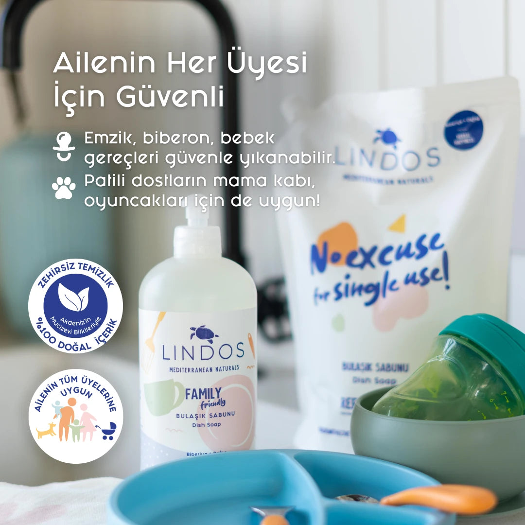 Doğal Elde Bulaşık Deterjanı Bitkisel Sabun - Biberiye & Defne 5 lt