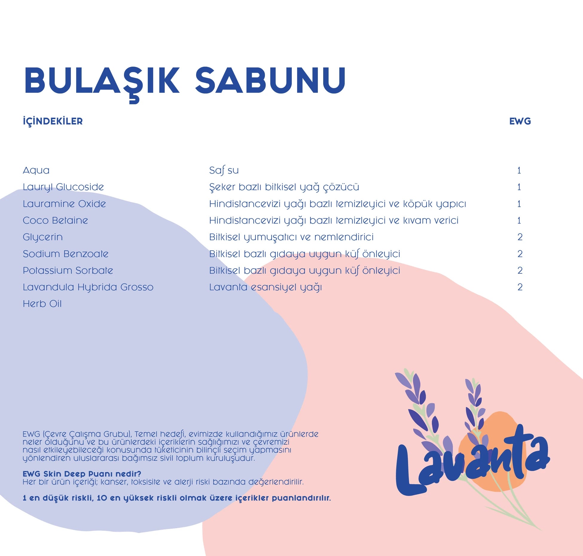 Doğal Elde Bulaşık Deterjanı Bitkisel Sabun - Lavanta REFILL Set