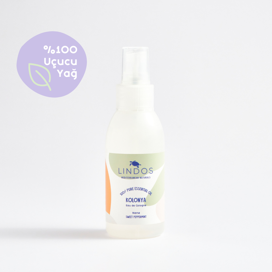 Lindos Naturals Doğal Kolonya – Akdeniz'in %100 saf esansiyel yağları ile hazırlanmış, E vitamini ve gliserin içeren el bakım kolonyası