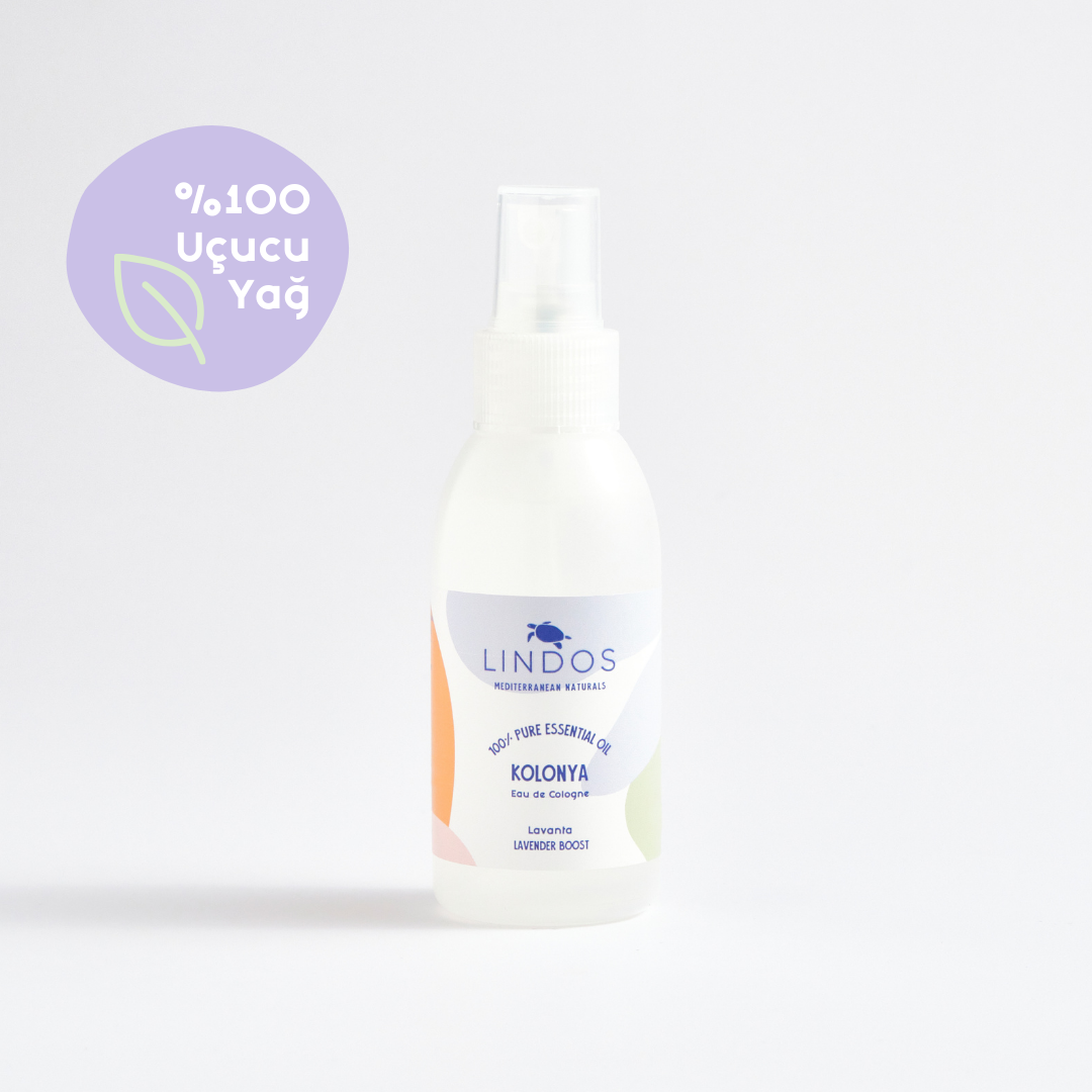 Lindos Naturals Doğal Kolonya – Akdeniz'in %100 saf esansiyel yağları ile hazırlanmış, E vitamini ve gliserin içeren el bakım kolonyası