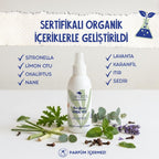 Lindos Naturals Doğal Sitronella ve Limon Otu Etkili Herbal Mist Vücut Spreyi – Sitronella ve limon otu özlü, kimyasal içermeyen doğal bitkisel vücut koruyucu spreyi