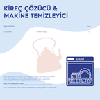 Lindos Naturals Doğal Kireç Çözücü Çamaşır ve Bulaşık Makinesi Temizleyici – Sitrik asit bazlı, doğal kireç ve tortu çözücü, çamaşır ve bulaşık makinesi bakım tozu