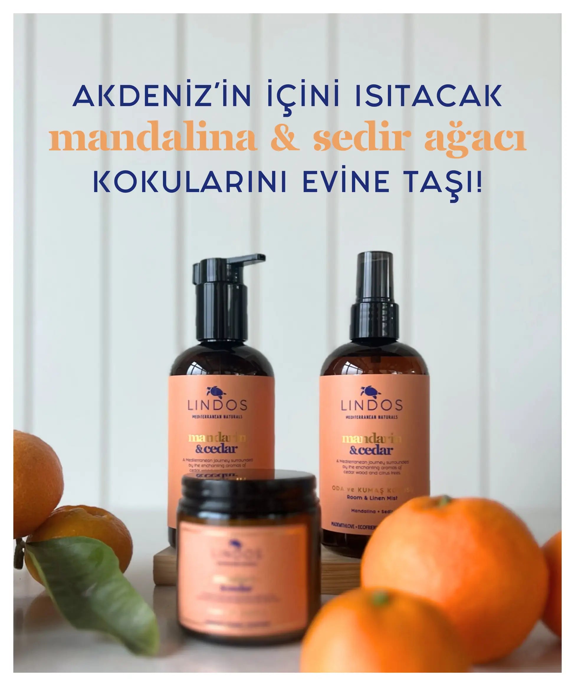 Lindos Naturals Saf Sıvı Kastil Sabunu Mandarin & Cedar – Zeytinyağı bazlı, Akdeniz aromalı çok amaçlı doğal bitkisel sıvı sabun